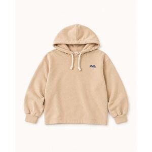 The Tiny Big Sister Peach Pima Organic Cotton Hooded Sweatshirt Small